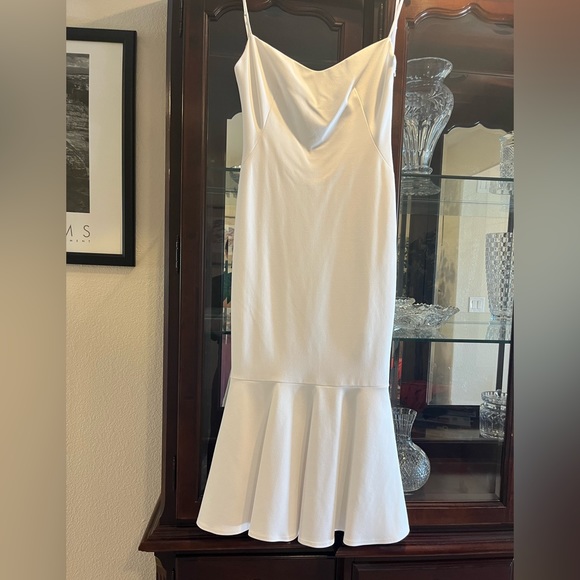 Katie May White Mermaid Spaghetti Strap Sweetheart Neckline Midi Dress Small - Picture 3 of 15